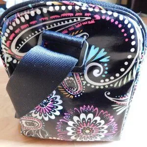 Vera Bradley Kitchen Flawed Vera Bradley Lunch Box Bag Black Neon Paisley Print Poshmark
